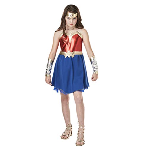 Disfraz oficial de la Liga de la Justicia de DC Comics, de Rubie's, Wonder Woman, disfraz para niño