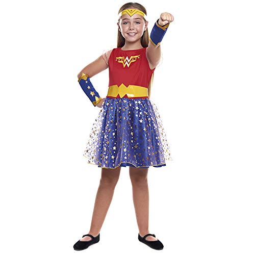 Disfraz Superheroína Wonder Girl Niña【Tallas Infantiles de 3 a 12 años】[Talla 3-4 años] | Disfraces Niñas Superhéroes Carnaval Halloween Regalos Niños Cosplay Cómics