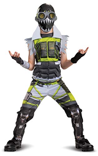 Disguise Apex Legends Octane Costume - Mono y máscara, diseño inspirado en videojuegos, tamaño extra grande (14-16), color verde y beige (112139J')