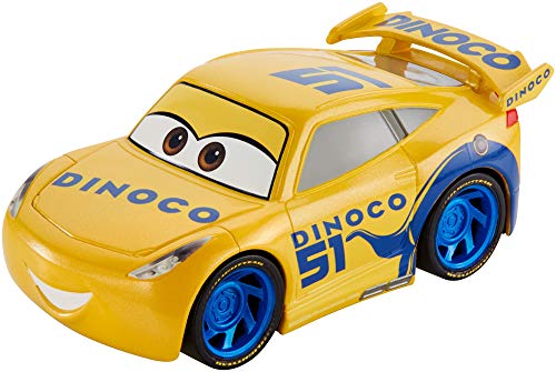 Disney Cars Vehículo Turbocarreras Dinoco Cruz Ramirez, Coches de Juguetes niños +3 años (Mattel FYX42)