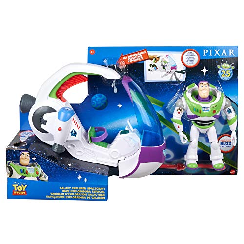 Disney Toy Story Nave Espacial de Buzz Lightyear, nave de juguete con figura de acción (Mattel GRG28)