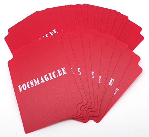 docsmagic.de 25 Trading Card Deck Divider Red - Divisores Roja - MTG PKM YGO