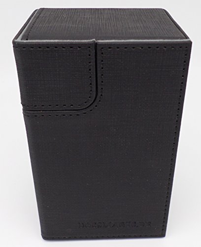 docsmagic.de Premium Magnetic Tray Box (100) Black + Deck Divider - MTG - PKM - YGO - Caja Negra