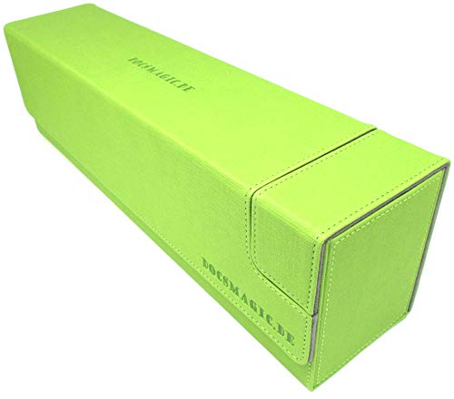 docsmagic.de Premium Magnetic Tray Long Box Light Green Large + 4 Flip Boxes - Verde Claro