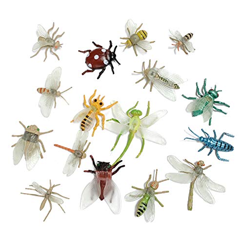 DOITEM 80 Pack Insectos de plástico Figuras Juguetes Surtido Insecto Incluye Multicolor Mariposa Realista para niños Educación Juguetes de Halloween