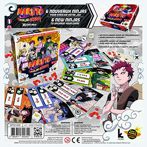 Don't Panic Games Naruto Ninja Arena – El Juego de Societe – Extensión: Genin Pack DPG1034