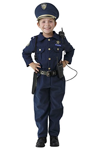 Dress Up America- Conjunto de Disfraces de policía de Lujo para niños, Color Navy, 4 a 6 años (Cintura: 71-76 Altura: 99-114 cm) (201-S)