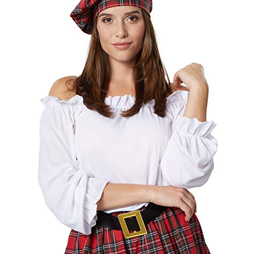 dressforfun 900421 - Disfraz de Mujer Chica Escocesa, Disfraz escocés Sexy con Falda de Cuadros (M | No. 302066)