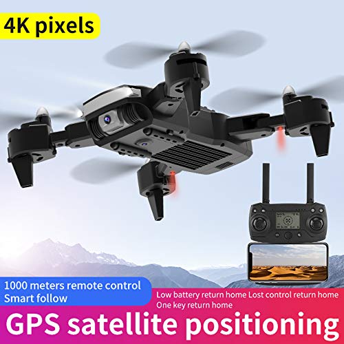 Dron GPS plegable K2 con cámara 4K,cuadricóptero Rc con cámara simple / doble, distancia de control larga, seguimiento inteligente, foto de gesto, retorno automático a casa, tiempo de vuelo prolongado