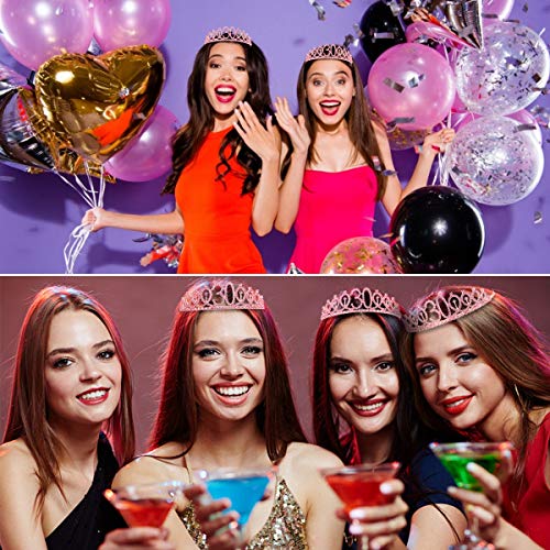 Dsaren 2 Piezas Cristal Cumpleaños Corona Tiara de Cumpleaños Banda para Mujer Niña Fiestas de Feliz Suministros Decoración Accesorios Regalo (30 años)