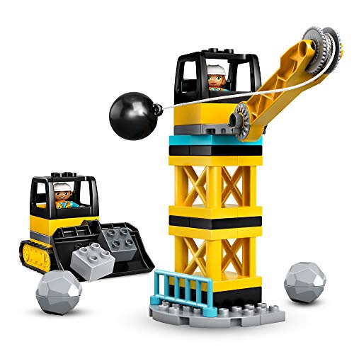 DUPLO Town DUPLO Construction Derribo con Bola de Demolición Set de Construcción con Camión, Grúa y Buldócer, Juguetes para Niños Pequeños 2+, multicolor (Lego ES 10932)