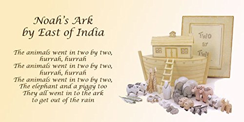 East of India Arca de Noé de Madera Y Figuras de Parejas en Caja