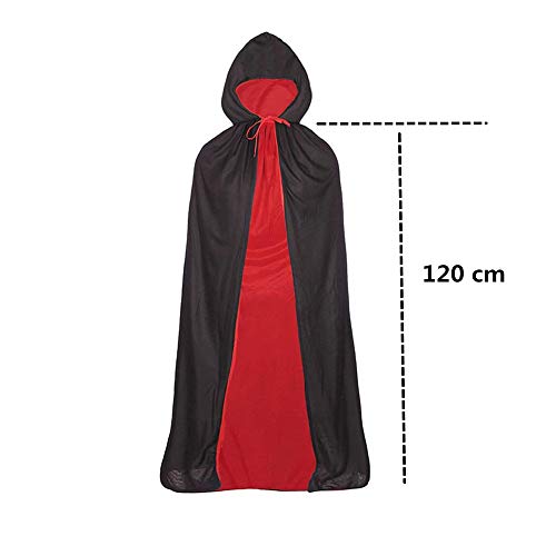 Ecloud Shop Niño de Halloween Vestir para Adultos Magos Capa mágica Vampiro Manto 120cm
