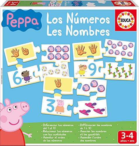 Educa- Aprendo Los Números Peppa Pig Animales Puzzle Educativo, Multicolor (16224)