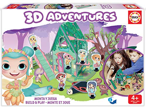 Educa Borrás-3D Adventures Playset, construye tu Universo 3D de Hadas, Juego Educativo para niños, a Partir de 4 años, Color variado (18229) , color/modelo surtido