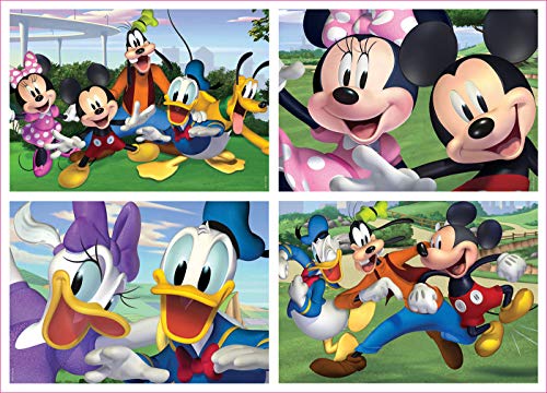 Educa Borrás-Multi 4 Puzzles Junior de 20, 40, 60 y 80 piezas, Mickey y sus amigos, a partir de los 5 años (18627) , color/modelo surtido