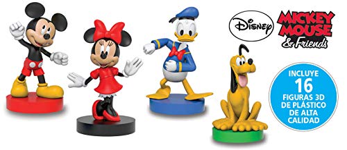 Educa Borrás- Parchís Ludo Mickey y amigos, con figuras 3D de los personajes, a partir de los 4 años (18343) , color/modelo surtido