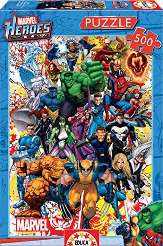 Educa- Héroes Marvel Puzzle, 500 Piezas, Multicolor (15560)