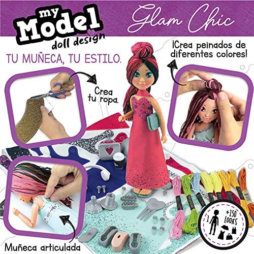 Educa - My Model Doll Design Glam-Chic Muñeca, Multicolor, 18367