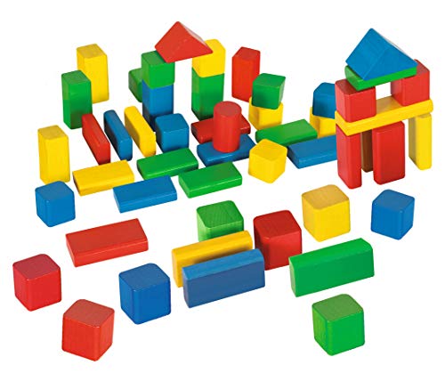 Eichhorn - Cubo 50 bloques de Madera Colores ( 100050161) , color/modelo surtido