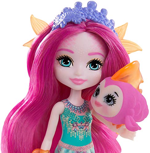 Enchantimals- Royal Maura Mermaid & Glide Doll, Color Morado (Mattel GYJ02)