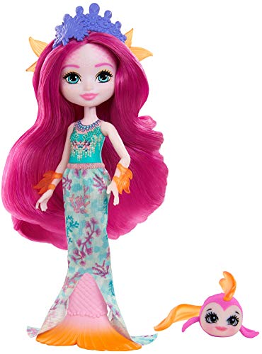 Enchantimals- Royal Maura Mermaid & Glide Doll, Color Morado (Mattel GYJ02)