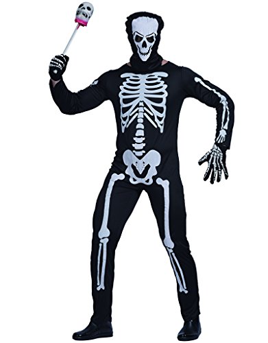 EraSpooky Esqueleto Hombre Comedia Novedad Disfraz Halloween Skeleboner Talla única (XX-Large)