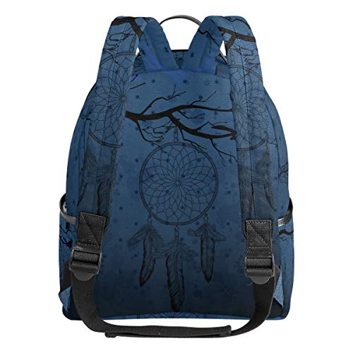 Eslifey Dreamcatcher con cuervo, mochila escolar para estudiantes