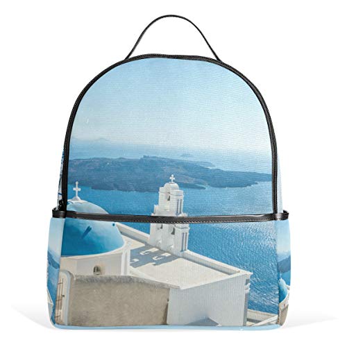 Eslifey Hermosa Santorini Bolsa Escolar Mochilas Diarias Mochila para Estudiantes