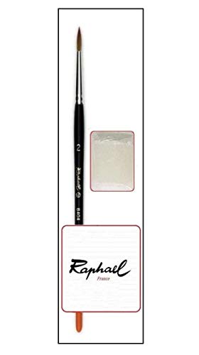 ESPACE BEAUX ARTS Raphael Series 8404 Brush, Pincel de Arena roja kolinsky, tamaño 2 + jabón Gratis (Raphael France) France Import
