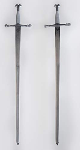 Espada sin filo de Carlos V rey emperador, de acero inoxidable fabricada en Toledo. Arma blanca decorativa para coleccionistas de réplicas históricas o para bodas, comuniones, jubilaciones