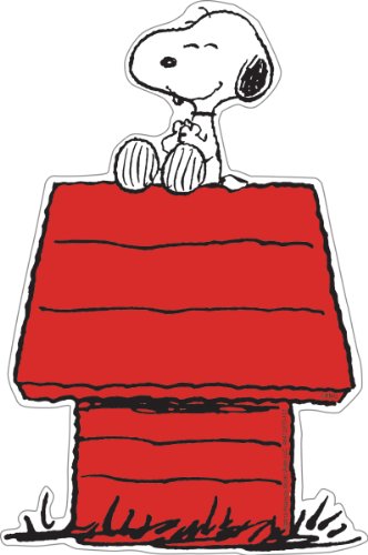 Eureka Cacahuetes de papel de 12,7 cm, Snoopy en casa de perro, paquete de 36 (841227)