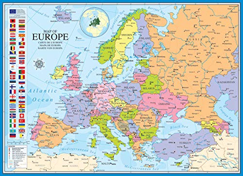 EuroGraphics Puzle (1000 Piezas) 6000-0789, diseño de Mapa de Europa