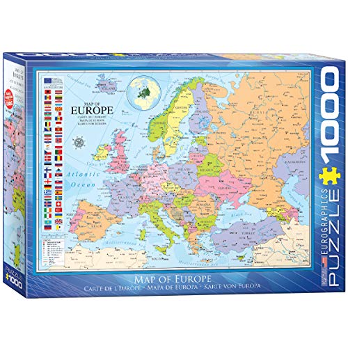 EuroGraphics Puzle (1000 Piezas) 6000-0789, diseño de Mapa de Europa