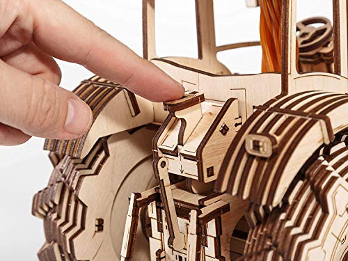 EWA Eco-Wood-Art Traktor Tractor 3D mecánico de Madera-Rompecabezas para Adultos y Adolescentes-Montaje sin pegamento-358 Piezas, Color Naturaleza