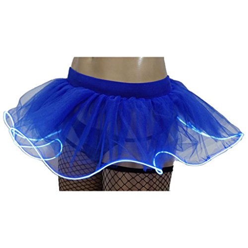 Falda de Tutu Mujer,SHOBDW Moda Vestidos De Baile Vestidos Disfraces Regalos De Cumpleaños Club Nocturno Fiesta De Noche Mini Falda De Burbuja Sin Batería Gasa Falda Esponjosa(Azul,XL)