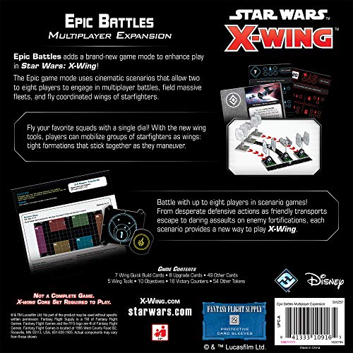 Fantasy Flight Games FFGSWZ57 Star Wars X-Wing 2ª edición: Epic Battles Expansión multijugador, Colores Variados