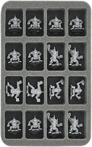Feldherr HS035BB02 35 mm (1.38 Inch) Half-Size Foam Tray for 16 Bigger Blood Bowl Miniatures