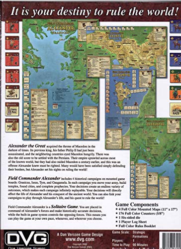 Field Commander Alexander the Great - Strategy Board Game - Travel - Battle - Negotiate by DVG Dan Verssen Games