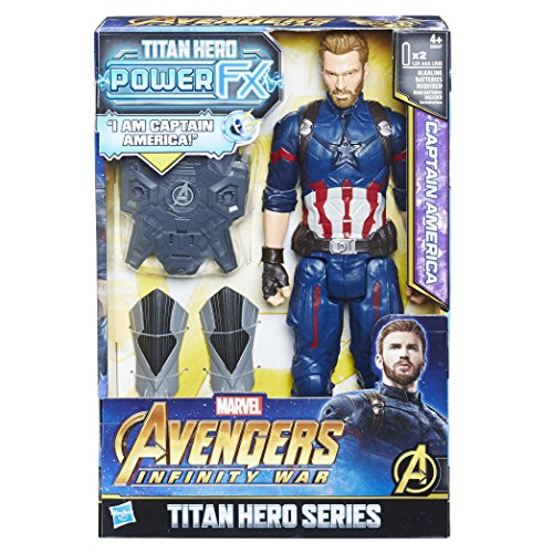Figura de Capitán América de Avengers Marvel Infinity War Titan Hero Power FX