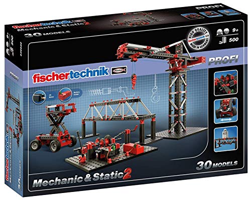 Fischertechnik Mechanic and Static 2 – Aprende Mecánica con este Divertidísimo Juego de Construcción con 30 modelos Diferentes , color/modelo surtido
