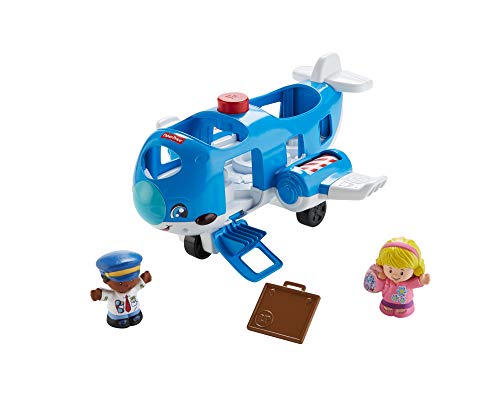 Fisher-Price Little People Avión viaja conmigo, juguetes bebés 1 año (Mattel FKX07)