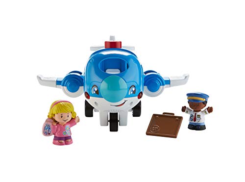 Fisher-Price Little People Avión viaja conmigo, juguetes bebés 1 año (Mattel FKX07)