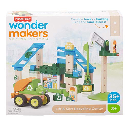 Fisher-Price Wonder Makers Centro de reciclaje, juguetes construcción niños + 3 años (Mattel GFJ12)