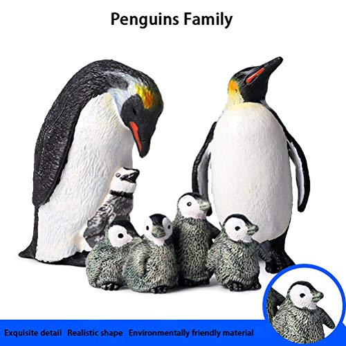 FLORMON Figuras de Animales 7 Piezas Realista Pingüino Modelo de acción El plastico Animal Salvaje Juguetes de Fiesta favores Juguetes educativos de la Granja Forestal Regalo para niños