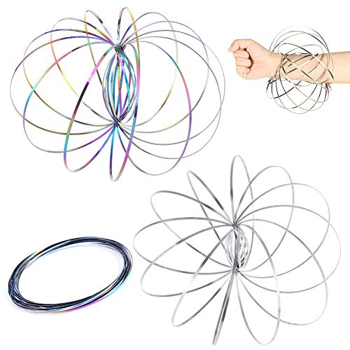 Flow Ring - Siente el increíble Juguete de Flujo Mágico (+ Bolsa de Viaje) 3D Arm Spring (para el Brazo) Ciencia, Circo - Regalo Interactivo para Todas Las Edades
