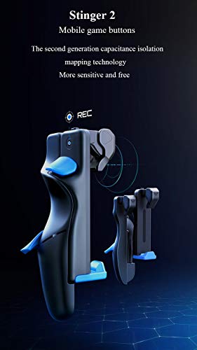 Flydigi Controlador de Juego móvil PUBG, Trigger 2 Generación Botón de Juego móvil PUBG COD Artefacto Auxiliar de Seis Dedos iOS Android Pistola de presión automática (Versión de 4 Llaves)