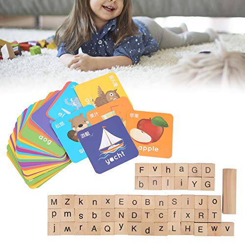 Fockety Tarjetas de Palabras Rompecabezas a Juego, Juguete de Aprendizaje de hechizos, Juguete Educativo para bebés, para niños Niños