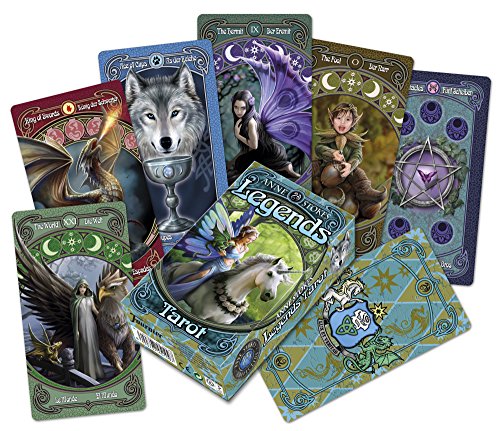 Fournier- Tarot Legends por Anne Stokes Baraja de Cartas, Color Verde (1031264)