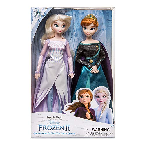 Frozen 2 Disney Queen Anna & Snow Queen Elsa Doll Set of 2 Classic Dolls 30cm